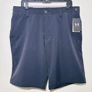 MENS UNDER ARMOUR LOOSE HEATGEAR LIGHTWEIGHT BLUE GOLF SHORTS SIZE 36